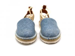 Perky Washed Denim Ballerina Espadrille