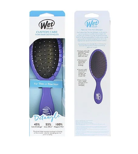 Custom Care Thin Hair Detangler kartáč na vlasy Purple