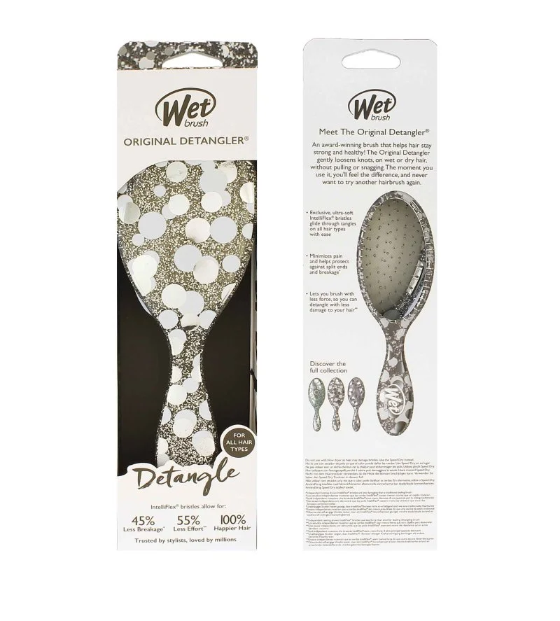 Original Detangler Groovy Disco kartáč na vlasy Silver