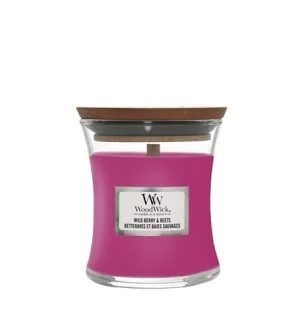 WoodWick Wild Berry & Beets vonná svíčka s dřevěným knotem 85 g