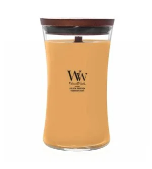 WoodWick Golden Bourbon vonná svíčka s dřevěným knotem 609,5 g