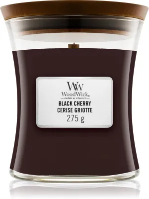 WoodWick Black Cherry vonná svíčka s dřevěným knotem 275 g