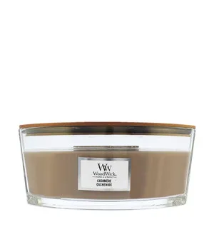 WoodWick Cashmere vonná svíčka s dřevěným knotem 453,6 g