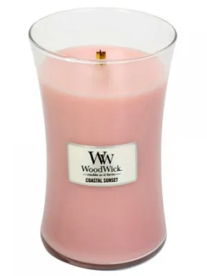 WoodWick Coastal Sunset vonná svíčka s dřevěným knotem 609,5 g
