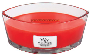 WoodWick Crimson Berries vonná svíčka s dřevěným knotem pro ženy