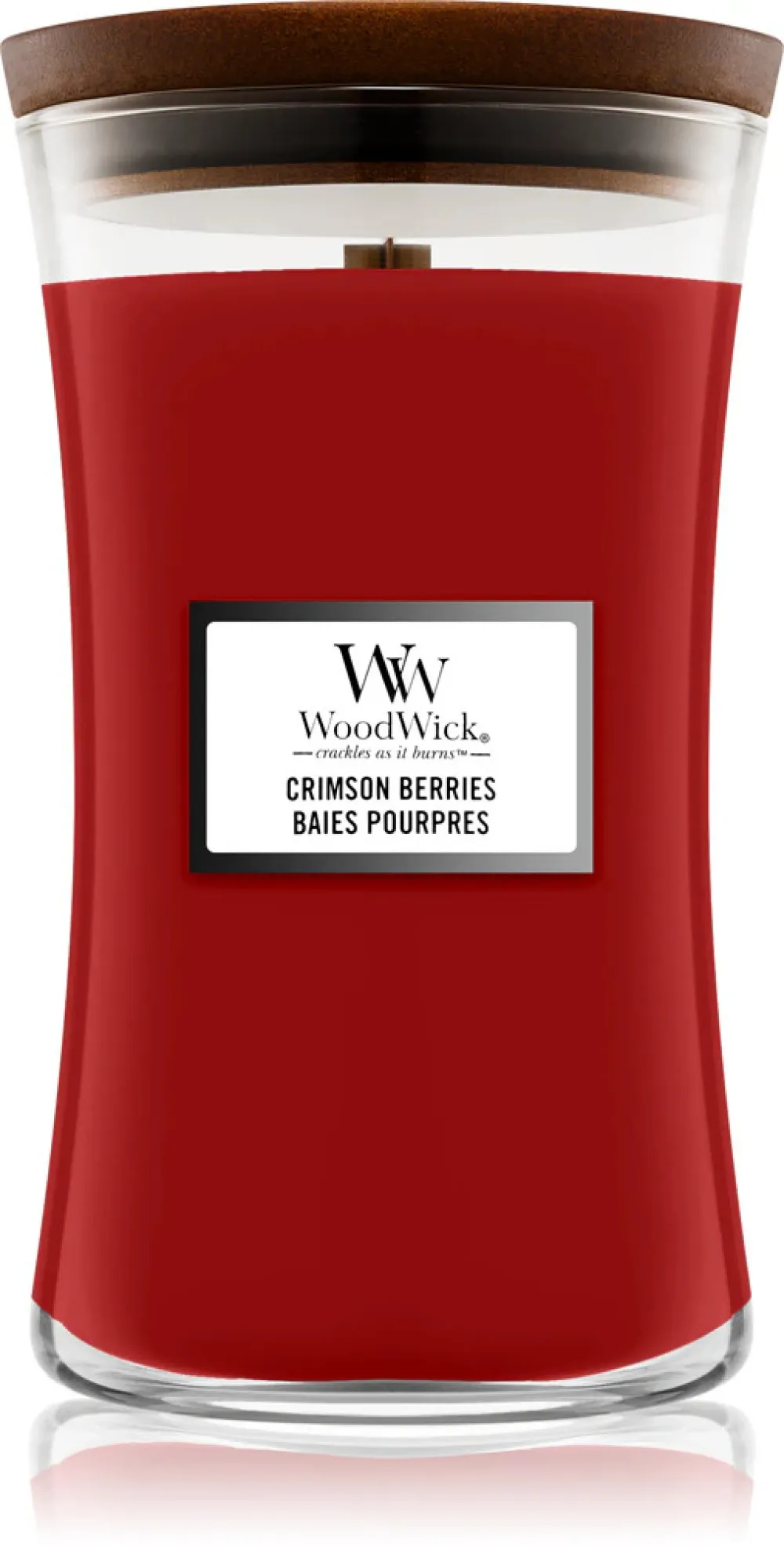 Crimson Berries vonná svíčka s dřevěným knotem 275 g