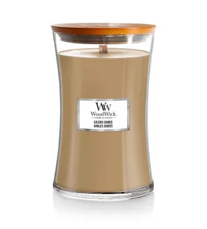 Woodwick Gilded Sands vonná svíčka s dřevěným knotem 609,5 g