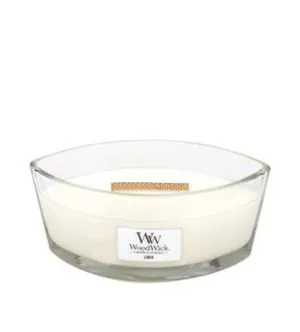 WoodWick Linen vonná svíčka s dřevěným knotem 453,6 g