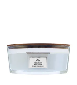WoodWick Magnolia Birch vonná svíčka s dřevěným knotem 453,6 g