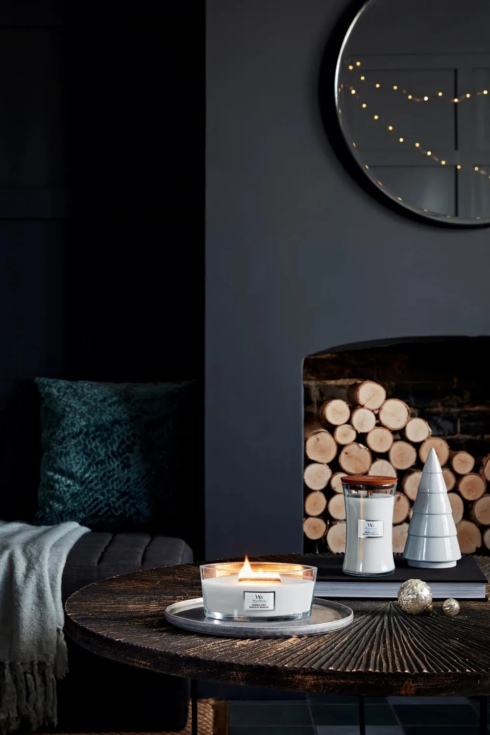 Magnolia Birch vonná svíčka s dřevěným knotem 453,6 g