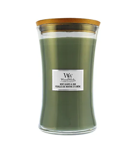 Mint Leaves & Oak vonná svíčka s dřevěným knotem 609,5 g