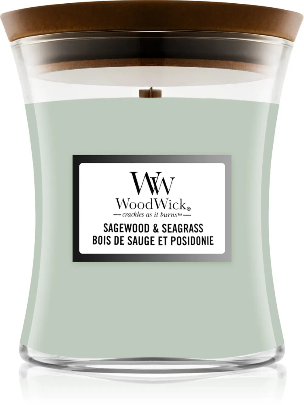 Sagewood & Seagrass vonná svíčka s dřevěným knotem 275 g