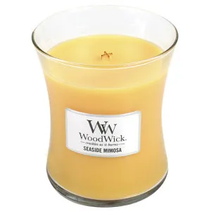 WoodWick Seaside Mimosa vonná svíčka s dřevěným knotem 275 g