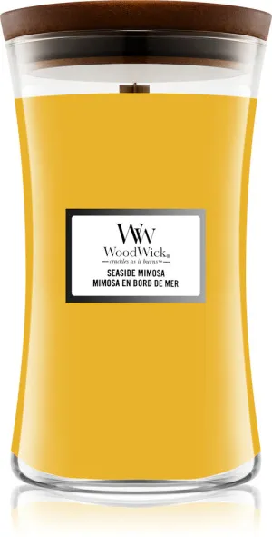 WoodWick Seaside Mimosa vonná svíčka s dřevěným knotem 609,5 g