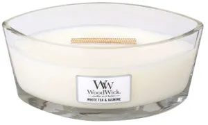 WoodWick White Tea & Jasmine vonná svíčka s dřevěným knotem 453,6 g