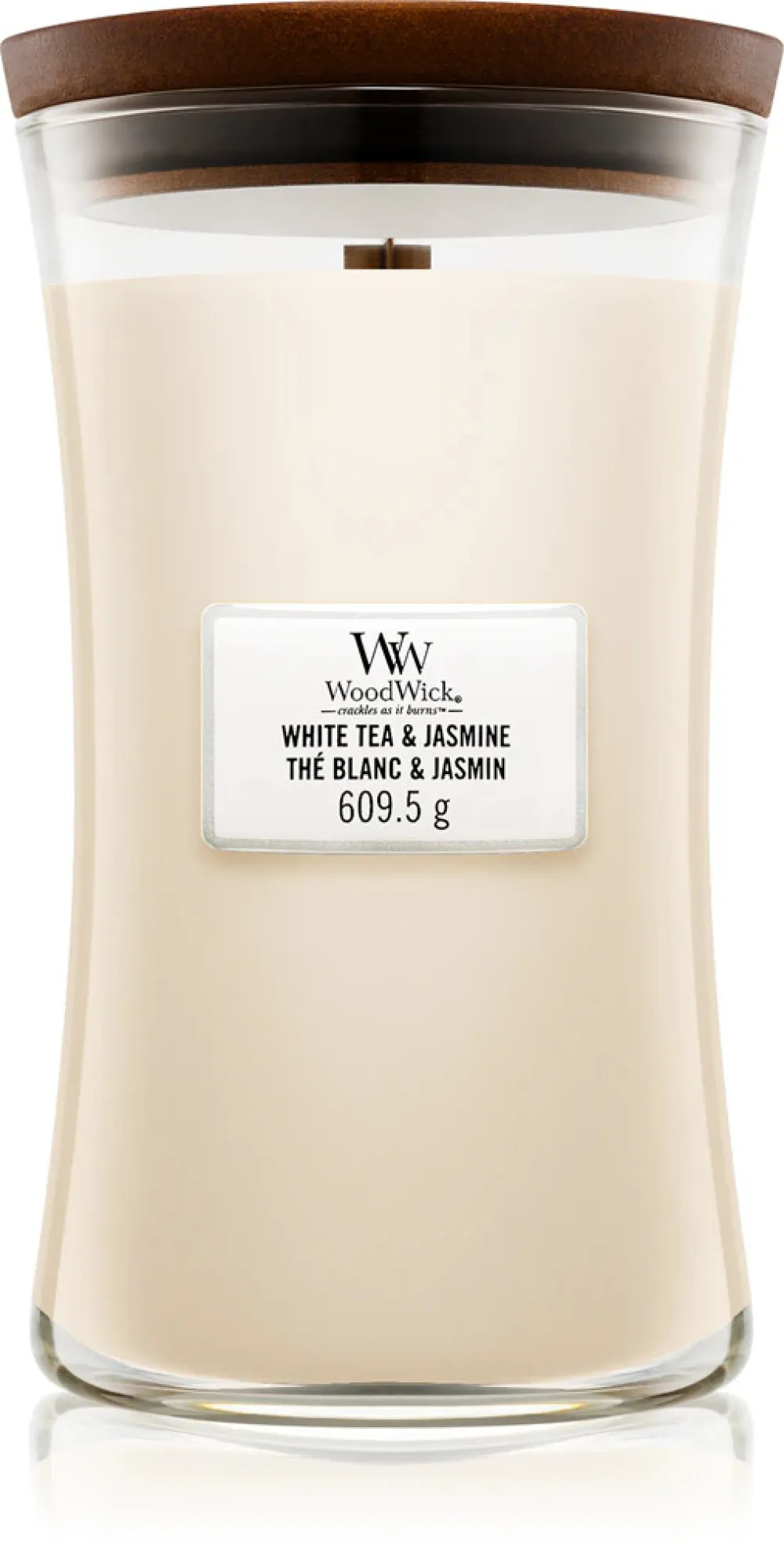 White Tea & Jasmine vonná svíčka s dřevěným knotem 609,5 g