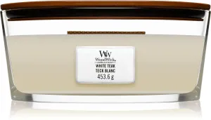 WoodWick White Teak vonná svíčka s dřevěným knotem 453,6 g