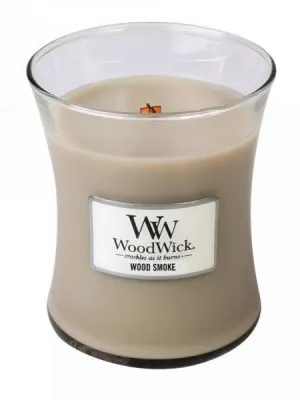 WoodWick Wood Smoke vonná svíčka s dřevěným knotem 275 g