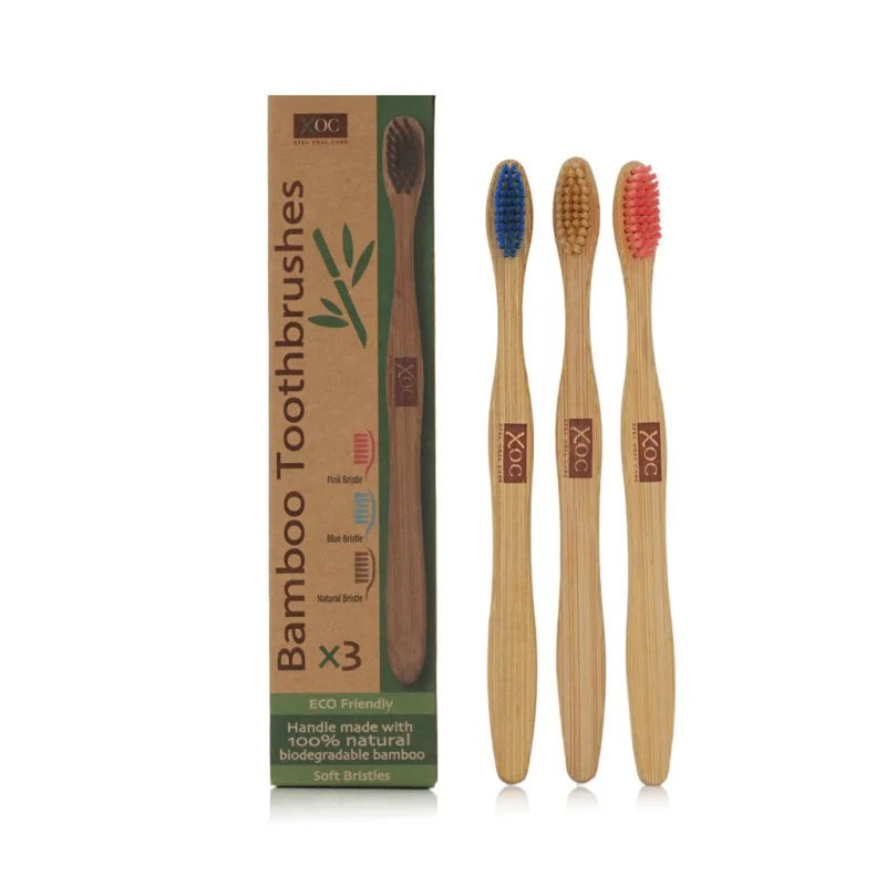 Oral Care Bamboo Toothbrush Soft 3 ks