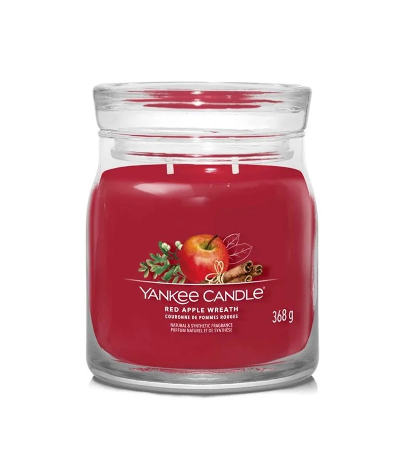 Red Apple Wreath signature svíčka střední 368 g