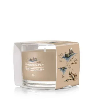 Yankee Candle Amber & Sandalwood votivní svíčka ve skle 37 g