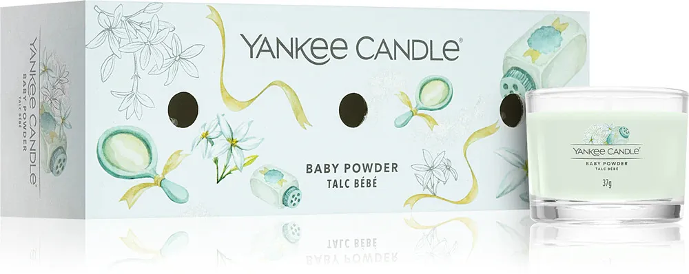 Baby Powder votivní svíčka ve skle 3 x 37 g 3x37 g