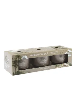 Yankee Candle Seaside Woods votivní svíčka ve skle 3 x 37 g