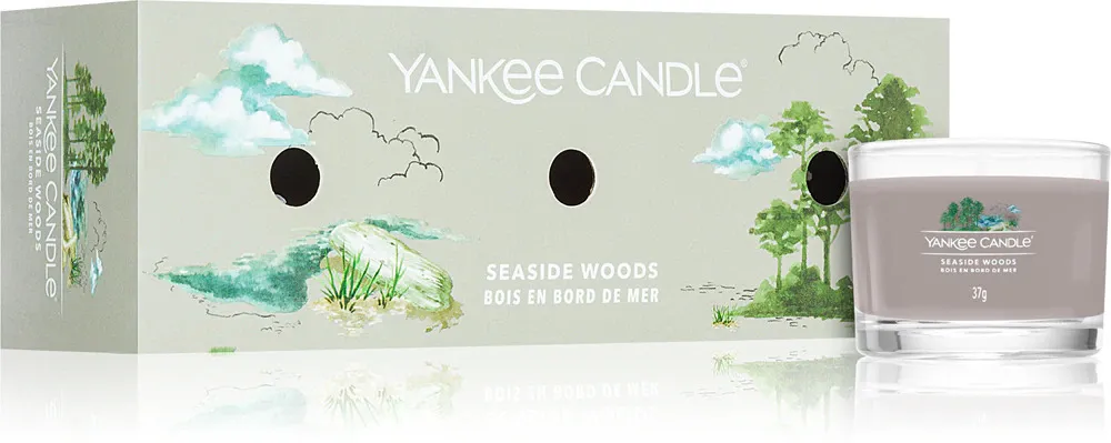 Seaside Woods votivní svíčka ve skle 3 x 37 g 3x37 g