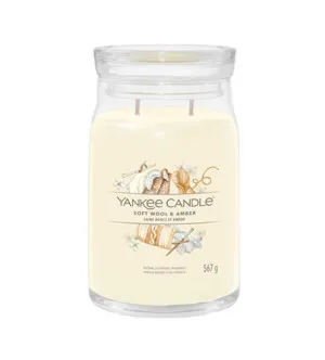 Yankee Candle Soft Wool & Amber signature svíčka velká 567 g