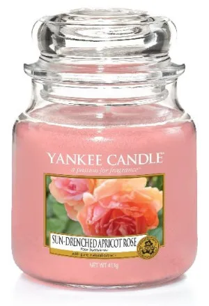 Yankee Candle Sun-Drenched Apricot Rose vonná svíčka 411 g
