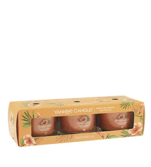 Yankee Candle Tropical Breeze votivní svíčka ve skle 3 x 37 g