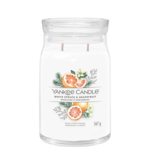 Yankee Candle White Spruce & Grapefruit signature svíčka velká pro muže