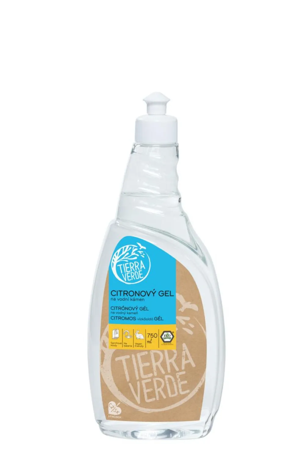 Tierra Verde Citronový gel na vodní kámen (750 ml) - s citronovou silicí
