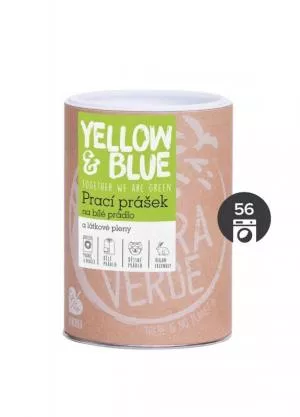 Yellow&Blue (Tierra Verde) Prací prášek na bílé prádlo a látkové pleny - INOVACE (dóza 850 g)