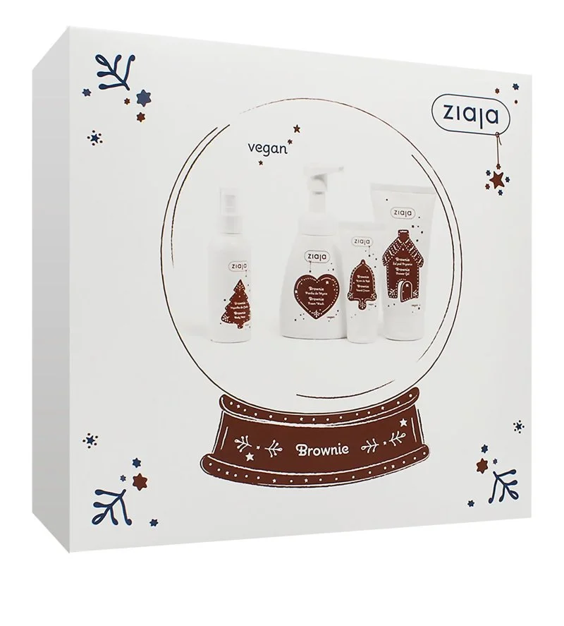Brownie dárková sada sprchový gel 160 ml + mycí pěna 250 ml + krém na ruce 50 ml + tělový sprej