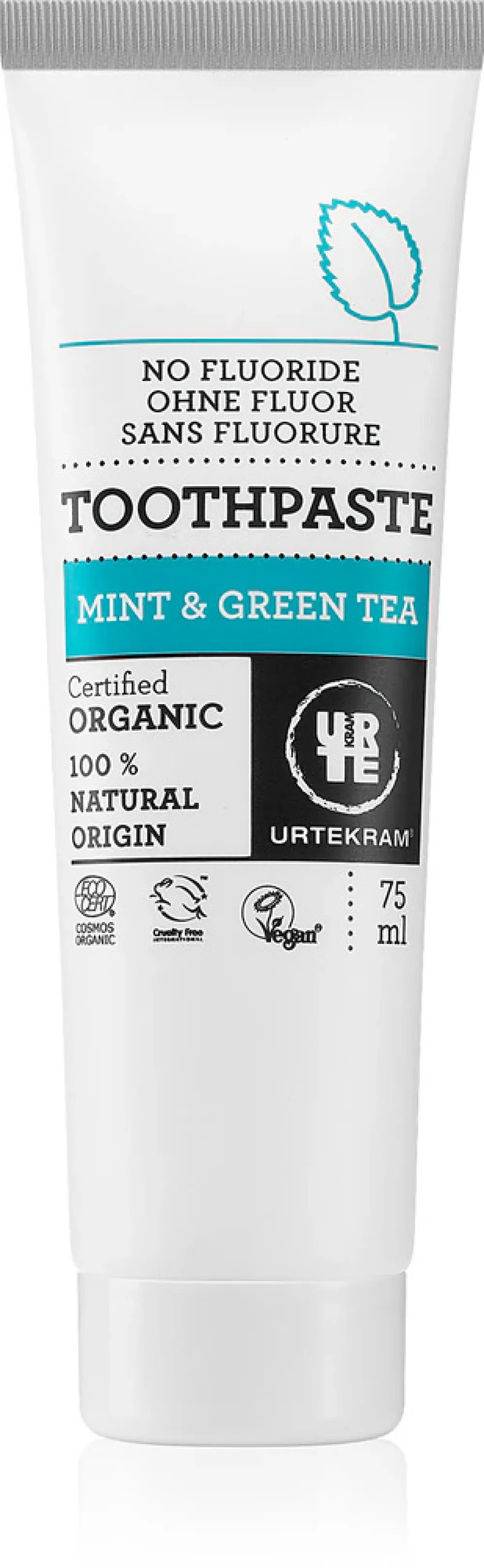 Urtekram Zubní pasta zelený čaj a máta 75ml BIO, VEG