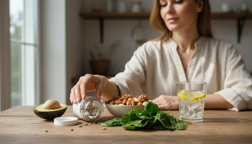 Gezonde voeding en voedingssupplementen ter ondersteuning van de dichtheid van wenkbrauwen en wimpers