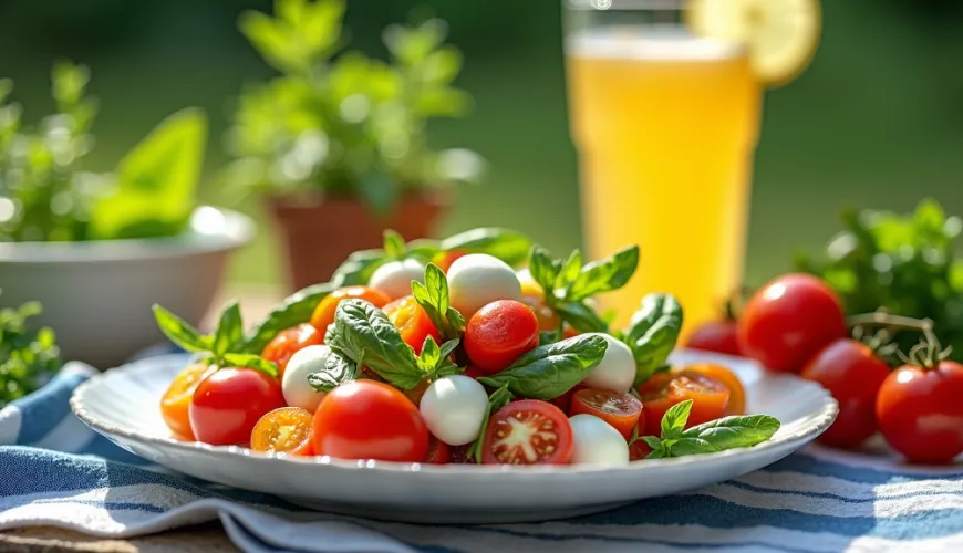 Jak udělat perfektní zeleninový salát s mozzarellou a cherry rajčaty