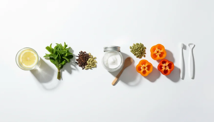 Rimedi naturali contro il sapore metallico in bocca – menta, chiodi di garofano, olio di cocco, limone e cura dell'igiene