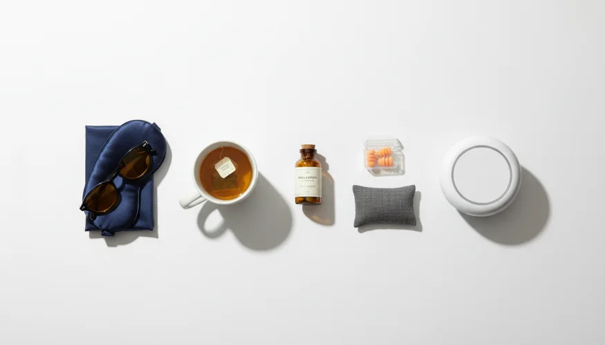 Ayudas para dormir bien durante el trabajo por turnos: melatonina, antifaz, tapones para los oídos y dispositivo de ruido blanco