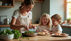 Těstoviny se špenátem a kuřecím masem snadno připravíte za pár minut