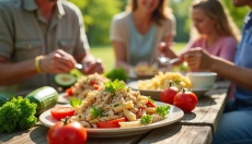 Zdravý těstovinový salát s tuňákem přináší skvělou kombinaci chutí a výživy