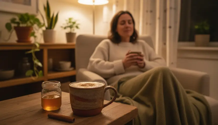 Večerní rooibos latté bez kofeinu pro klidný spánek a pohodu